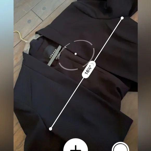 Trouve Blazer Jacket Crop Black Womens Size Small Workwear Going Out City Night - Picture 3 of 4